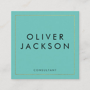 Berufliche Minimalistische Goldgrenze Quadratische Visitenkarte