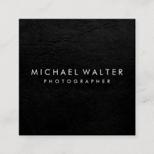 Berufliche Minimalistische Imitate Leder Quadratische Visitenkarte