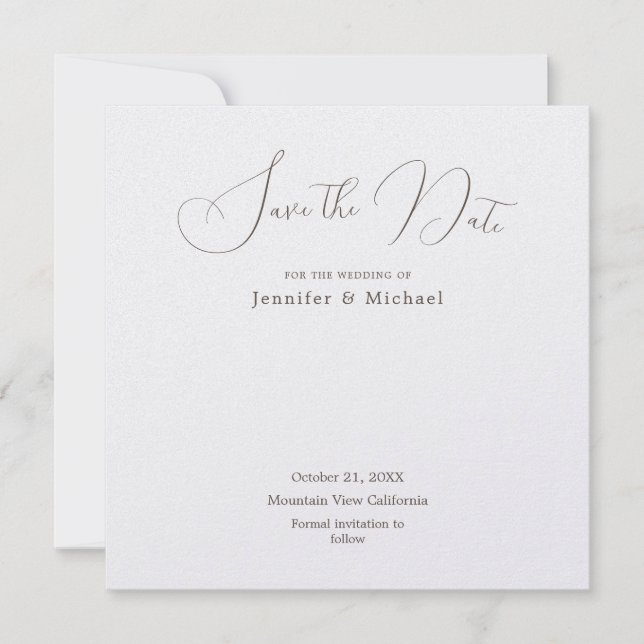Berufliche Minimalistische Perle Shimmer Save The Date (Vorderseite)