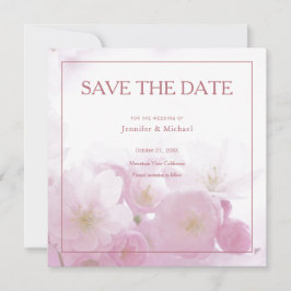 Berufliche Minimalistische Rose Goldfarbenfloral Save The Date