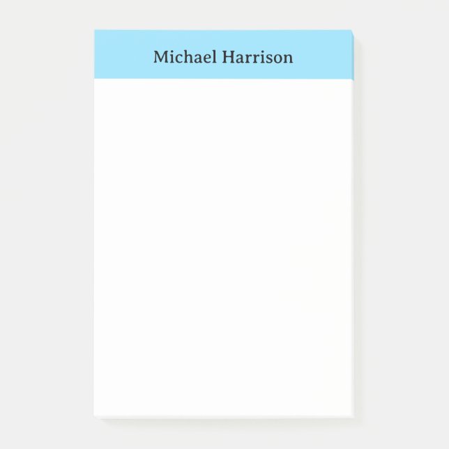 Berufliche Minimalistische Schlichte Blautöne Post-it Klebezettel (Vorderseite)
