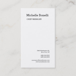 Berufliche Minimalistische Schwarz/Weiß-Klassik Visitenkarte