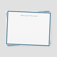 Berufliche moderne Blue Border Note Card