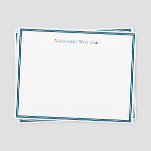 Berufliche moderne Blue Border Note Card Mitteilungskarte