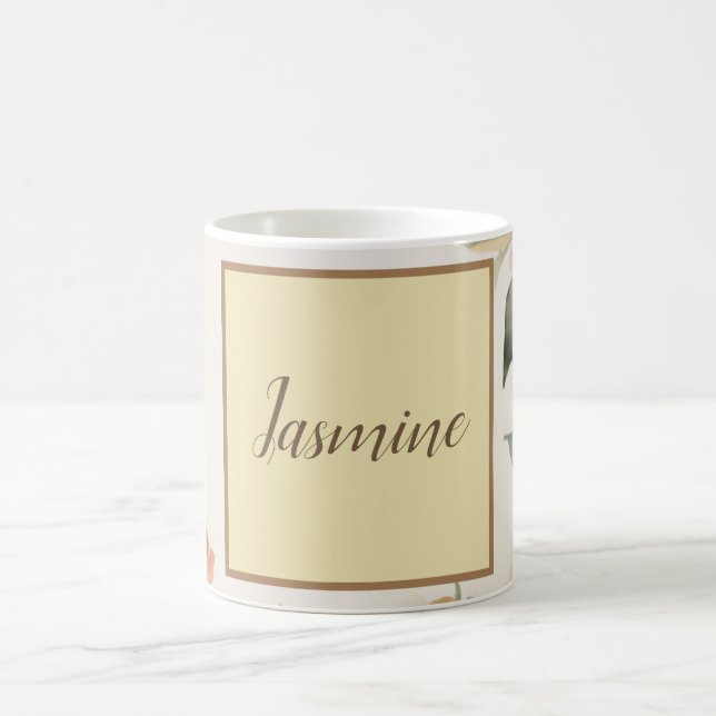 Berufliche, moderne Blumenpastellfarbe Kaffeetasse (Mittel)