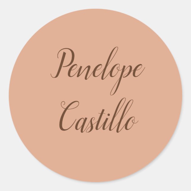 Berufliche moderne, einfache Schlichte Tumblewegef Runder Aufkleber (Vorderseite)