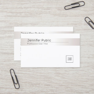 Berufliche moderne, elegante Silver Look Template Visitenkarte