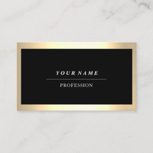 Berufliche Moderne Golden Gerahmt Black Consulting Visitenkarte