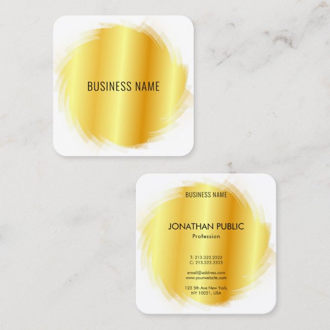 Berufliche moderne Imitate mit eleganten Vorlagen  Quadratische Visitenkarte (Vorne/Hinten)