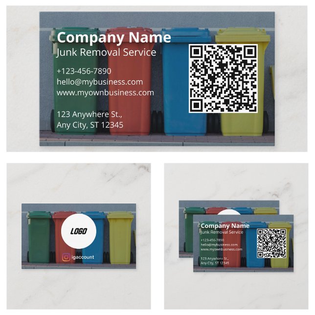 Berufliche moderne Junk-Entfernung Visitenkarte (Professional Modern Junk Removal Business Card
)