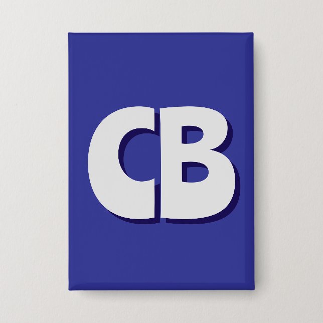 Berufliche moderne Minimalistische Monogramm-Initi Button (Vorderseite)