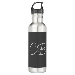 Berufliche moderne Minimalistische Monogramm-Initi Edelstahlflasche