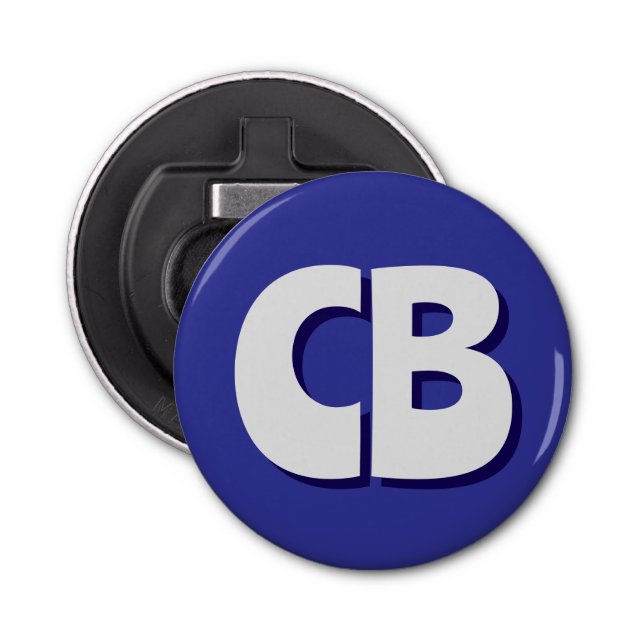 Berufliche moderne Minimalistische Monogramm-Initi Flaschenöffner (Vorderseite)