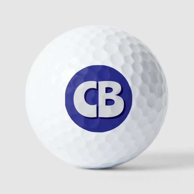 Berufliche moderne Minimalistische Monogramm-Initi Golfball (Vorderseite)