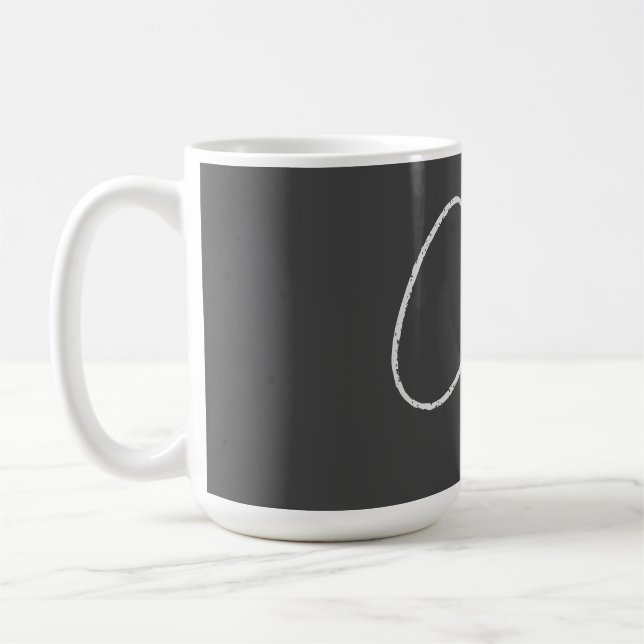Berufliche moderne Minimalistische Monogramm-Initi Kaffeetasse (Links)