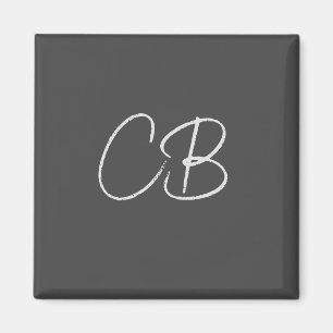 Berufliche moderne Minimalistische Monogramm-Initi Magnet