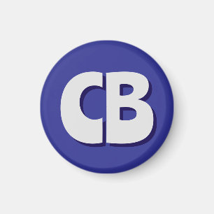 Berufliche moderne Minimalistische Monogramm-Initi Magnet