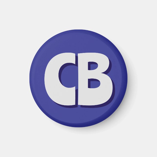 Berufliche moderne Minimalistische Monogramm-Initi Magnet (Vorne)