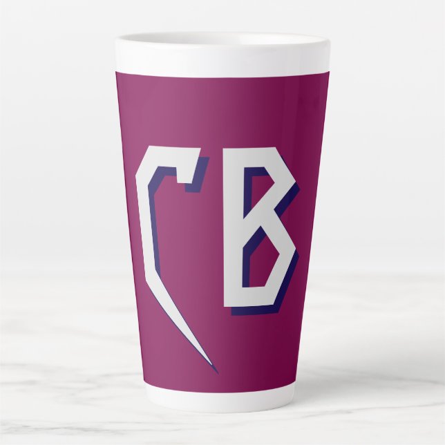 Berufliche moderne Minimalistische Monogramm-Initi Milchtasse (Vorderseite)