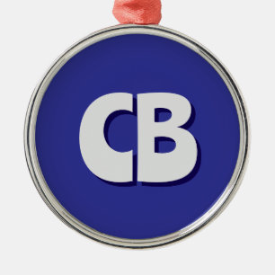 Berufliche moderne Minimalistische Monogramm-Initi Ornament Aus Metall