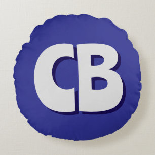 Berufliche moderne Minimalistische Monogramm-Initi Rundes Kissen