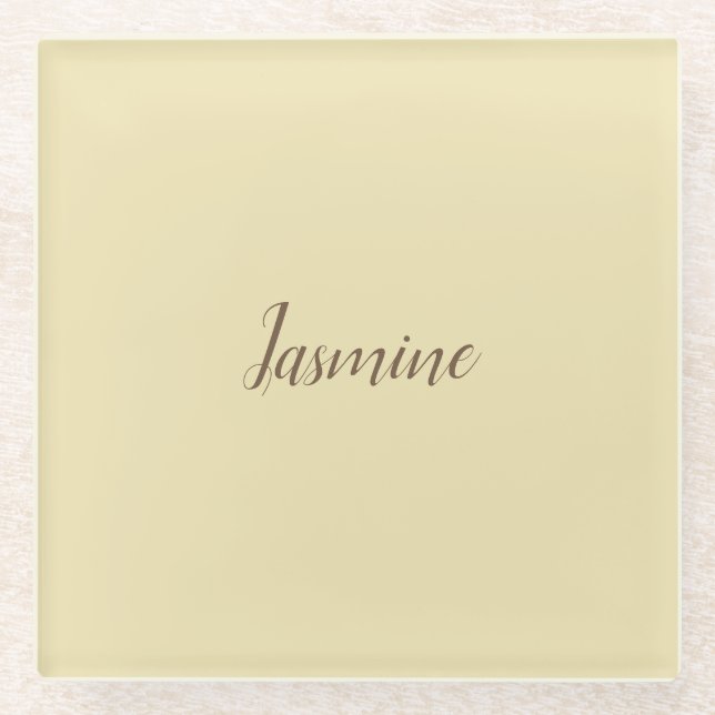 Berufliche, moderne Minimalistische Pastellfarbe Glasuntersetzer (Vorderseite)