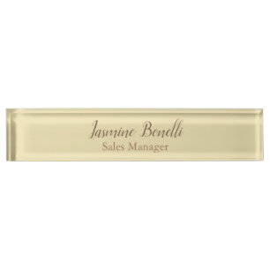 Berufliche, moderne Minimalistische Pastellfarbe Namensplakette