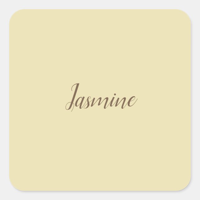 Berufliche, moderne Minimalistische Pastellfarbe Quadratischer Aufkleber (Vorderseite)