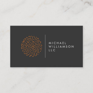 Berufliche, moderne Partikel Dots Orange-Logo Visitenkarte