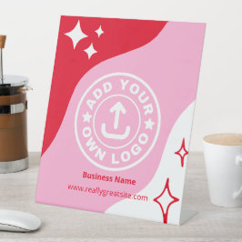 Berufliche, moderne Rosa- und Rot-Logo-Marke Sockelschild