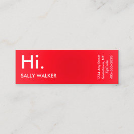 Berufliche moderne rote Minigeschäftskarten Mini Visitenkarte