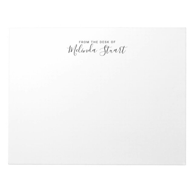 Berufliche moderne Schrift Notizblock (Vorderseite)