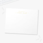 Berufliche moderne Schrift Notizblock<br><div class="desc">Beruflich Modernes Notizblock mit Namen im modernen,  goldfarbenen Schriftart-Stil mit individuellem Text in modernen Sans Serif Schriftart Stil auf weißem Hintergrund. Bitte beachten Sie: Die Details der Folie werden im Kunstwerk simuliert. Bei der Herstellung dieses Produktes wird keine Folie verwendet.</div>