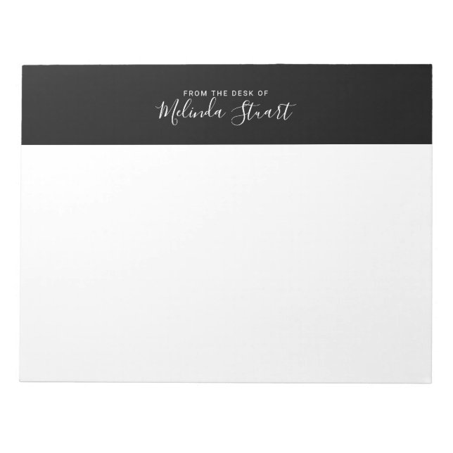 Berufliche moderne Schrift Notizblock (Vorderseite)