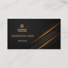 Berufliche, moderne Schwarz-Gold-Visitenkarte Visitenkarte