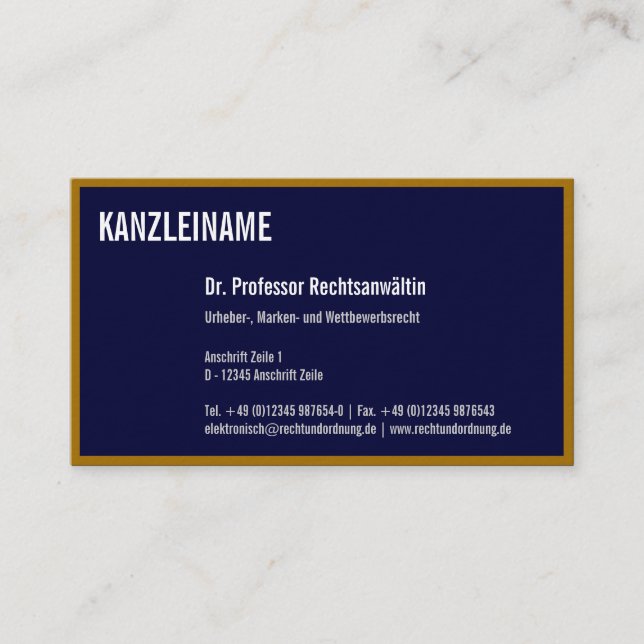 berufliche Moderne Visitenkarte (Vorderseite)