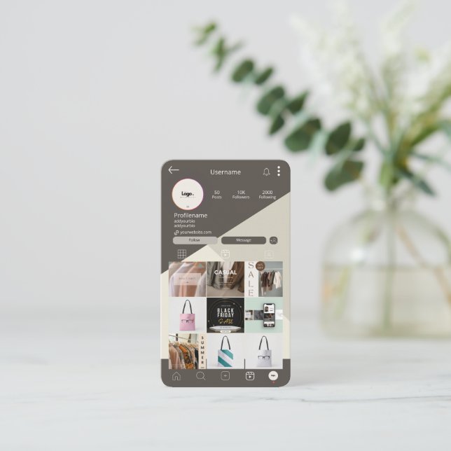 Berufliche, moderne Visitenkarten | Benutzerdefini Visitenkarte (Stehend Vorderseite)