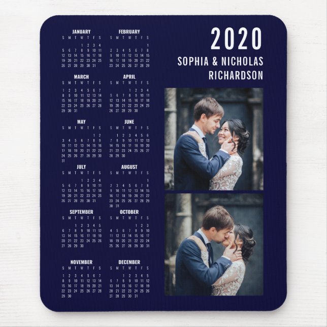 Berufliche Moderne| Zweite Foto 2020 Navy Kalender Mousepad (Vorne)
