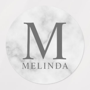 Berufliche Monogramm- und Namensschilder aus weiße Etiketten