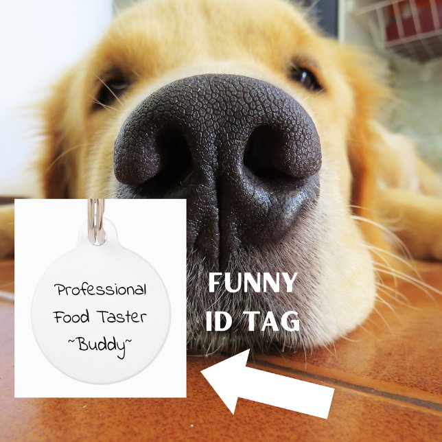 Berufliche Nahrungsaufnahme Osterhundkatze Haustiermarke ('Professional Food Taster' Personalized Pet ID Tag)