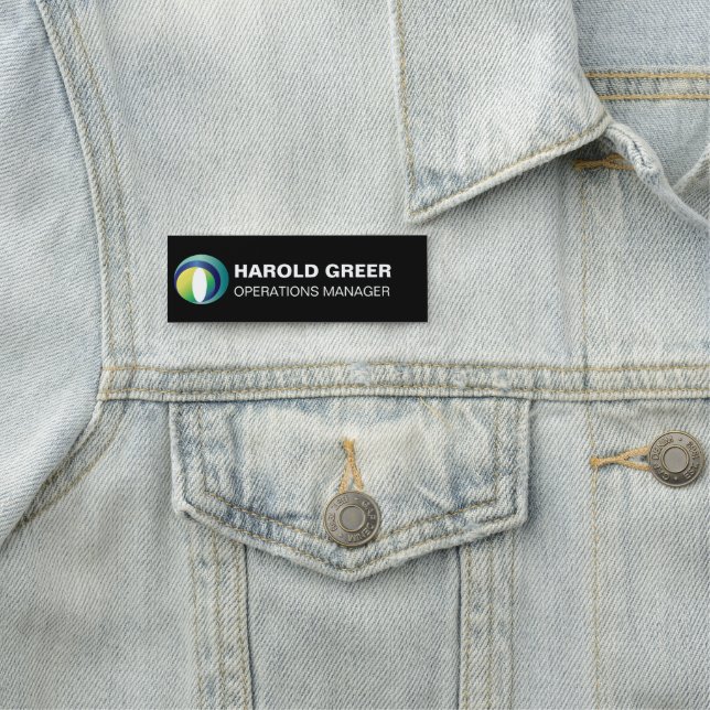 Berufliche Namensmarke mit Ihrem Logo Namensschild (Beispiel)