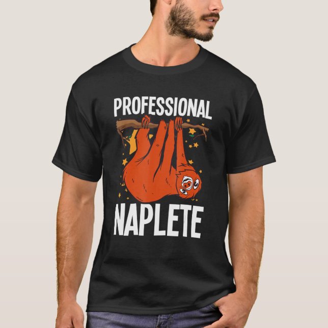 Berufliche Napper Sloth Lazy Days Schläfchen T-Shirt (Vorderseite)