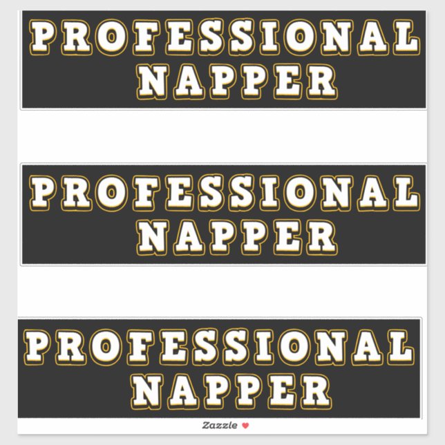 Berufliche Napper Typografie Aufkleber (Blatt)