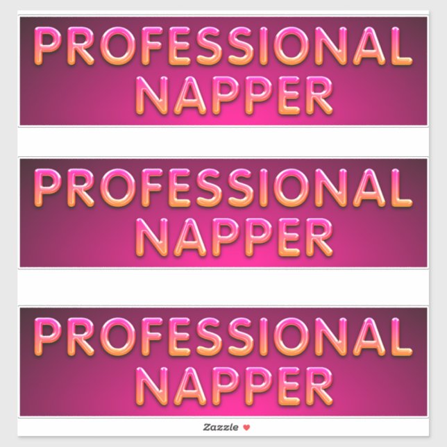 Berufliche Napper Typografie Aufkleber (Blatt)