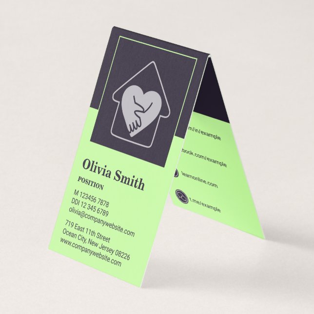 Berufliche Netzwerkkarte für ältere Menschen (Vorderseite)