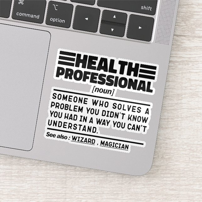 Berufliche Noun-Definition Cool sarkastisch Aufkleber (Detail)