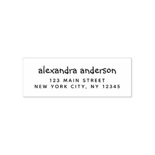 Berufliche oder persönliche Elegante Rücksendeadre Permastempel