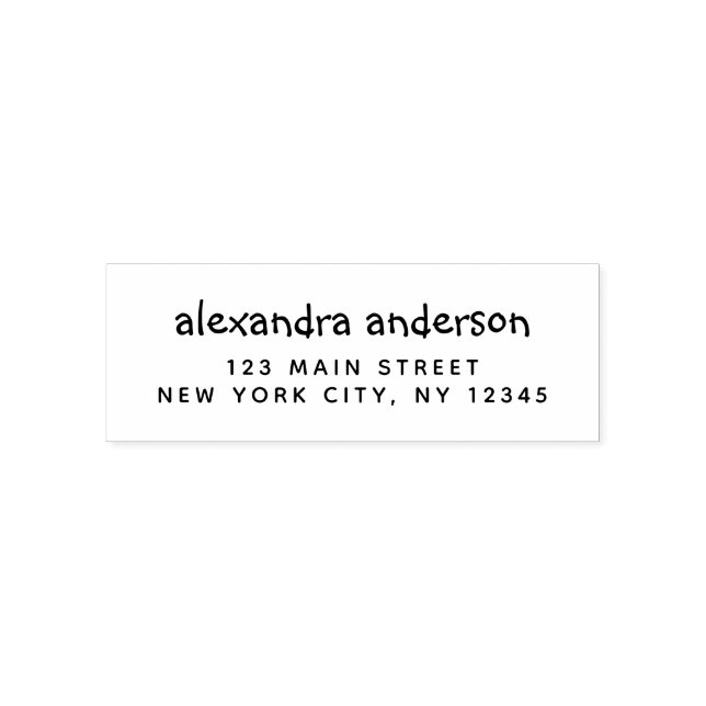 Berufliche oder persönliche Elegante Rücksendeadre Permastempel (Design)