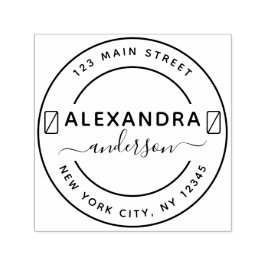 Berufliche oder persönliche Elegante Rücksendeadre Permastempel