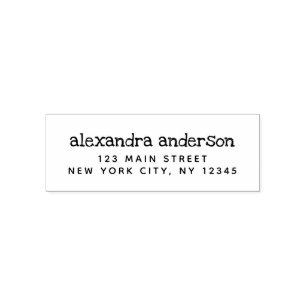 Berufliche oder persönliche Elegante Rücksendeadre Permastempel